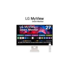 Monitor LG MyView Smart  27SR73U-W Tela IPS 4K 27, WebOS, ThinQ Home, Air Play, Screen Share, Bluetooth