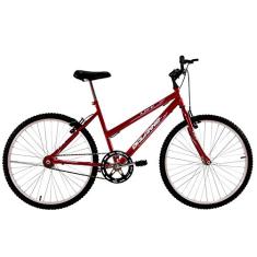 Bicicleta Aro 26 Feminina Dalannio Bike Life Sem Marcha Vermelha