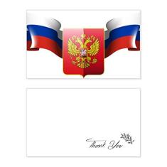 Emblema nacional da Rússia, cartão de agradecimento, aniversário, saudações, casamento, agradecimento