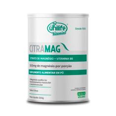 Citramag Magnésio + B6 Unilife 300g Sabor Citrus