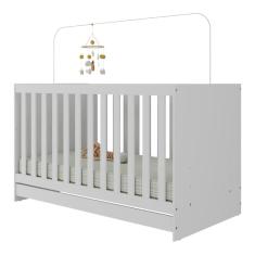 Berço 3 em 1 Sonho Doce Multimóveis – Versátil, Colchão 130x60cm – Marrom Cacau