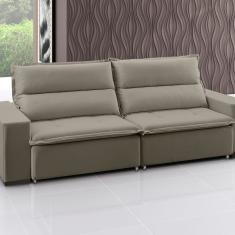 Sofá Supreme - Retrátil / Reclinável 220 Cm- Veludo Castor
