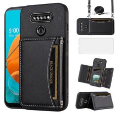 Asuwish Capa de telefone para LG K51/Reflect LTE/Q51 Capa carteira com protetor de tela e suporte para cartão, slot de couro PU, acessórios para celular LGK51 K 51 51K L555DL 2020 LGK51Phone LG51Capas