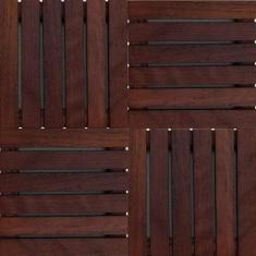 Deck em Placa de Madeira Modular Base Madeira 30cmx30cm Madersilva