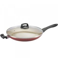 Frigideira Francesa antiaderente 32cm Cereja Premium com tampa de Vidr