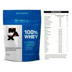 100% Whey Refil 900g Max Titanium, Baunilha