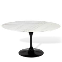 Mesa Saarinen Oval Espírito Santo 180x100cm - Base Preta
