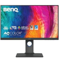 Monitor BenQ PD2705Q QHD com 27", Painel IPS, 100% sRGB e Rec. 709, com Thunderbolt 3 para MacBook, Modo DualView e CAD/CAM, tela Anti-Reflexo, Ajuste de Altura e Brightness Intelligence