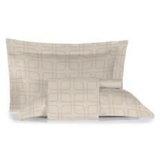 Jogo de Cama King Size Algodão 300 Fios 4 Pçs Estampa Estilo - Nova Am