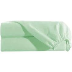Lençol Avulso C/Elástico Verde Queen 100 % Algodão