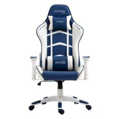 Cadeira Gamer MX5 Giratória Branco e Azul Marinho MYMAX