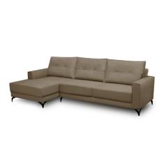 Sofá 4 Lugares Heros com Chaise Esquerdo Veludo Castor