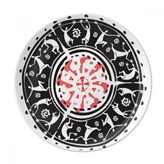 Celebre o contorno mexicano do México Prato decorativo de porcelana Salver Prato de jantar