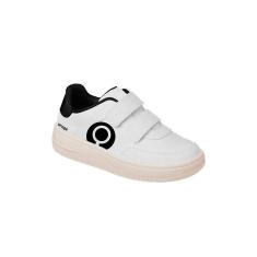 Tênis Infantil Feminino Ortopé Bliss Teen Fecho Duplo Branco e Preto