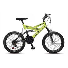 Bicicleta Colli 310/13 Aro-20 D.Suspensão 21 Marchas Amarelo