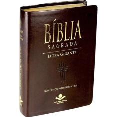 Bíblia Sagrada  Letra Gigante  NTLH  Capa Marrom Nobre