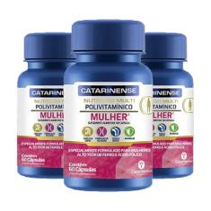 Kit 3 Polivitamínico Mulher Catarinense 60 Cápsulas