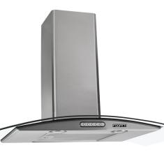 Coifa De Parede Fogatti Vidro Curvo Slim Inox 4 E 6 Bocas 80cm