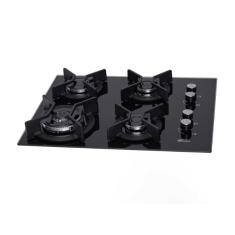 Fogão Cooktop Fischer 4Q TC Infinity Gás Mesa Vidro Preto Bivolt