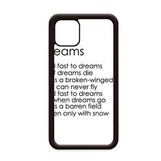 Capa com citação de poesia Hold Fast to Dreams para iPhone 11 Pro Max para Apple Mobile Case