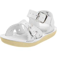 Sandálias de água salgada da Hoy Shoe Sandália de coração (Bebê/Criança pequena/Criança grande/Feminino), Branco, 7 Toddler
