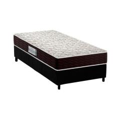 Cama Box Solteiro: Colchão Espuma D33 Probel Advanced + Base CRC Suede Black(88x188)