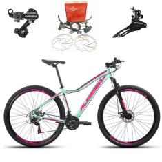 Bicicleta aro 29 Feminina Alfameq Pandora 21v Câmbios Shimano Freios Hidráulicos Garfo com Suspensão-Feminino