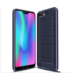Capa para Huawei Honor 10, capa de material de fibra de carbono, macia, antiderrapante, antiimpressões digitais, capa totalmente protetora para Huawei Honor 10