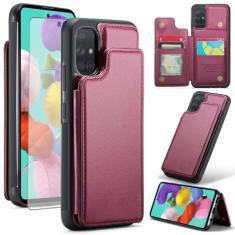 Asuwish Capa de telefone para Samsung Galaxy A51 4G capa carteira com protetor de tela de vidro temperado e bloqueio de RFID couro PU suporte para cartão de crédito acessórios de celular A 51 M40S 51A