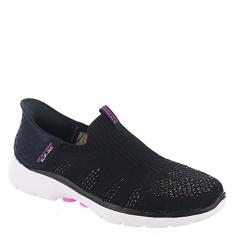 Skechers Tênis feminino Hands Free Slip ins Go Walk 6 Valentina, Preto/Multi, 35