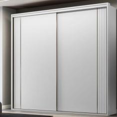 Guarda Roupa Casal 2 Portas MDF Ripado 2,07 m Imperium Belmax, Branco