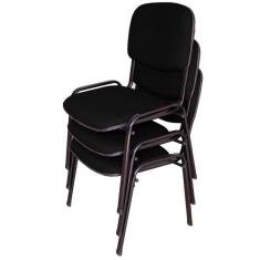 03 Cadeiras para Auditórios Linha Hotel Auditório Preto