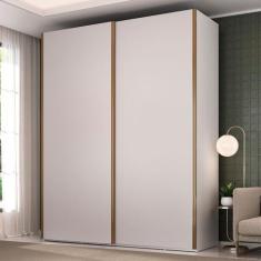 Guarda-Roupa Solteiro Veneto 2 Portas 3 Gavetas 100% Mdf Branco - Mamb