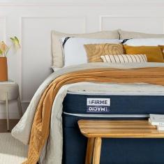 Colchão King Guldi Duplo Plus D28 (16x193x203) Branco e Azul