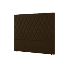 Painel de Cama Box Estofada Solteiro Camponesa Plus Veludo Cacau - Simbal