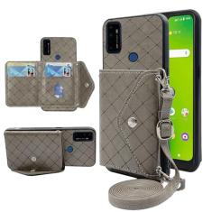 Furiet Capa carteira compatível com Cricket Dream 5G/AT&T Radiant Max 5G com alça de ombro transversal suporte para cartão de crédito cordão acessórios de celular capa para telefone para ATT G5 6,8