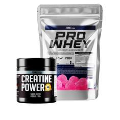 Whey Protein Concentrado Refil 1Kg + Creatina Power 300g - Pro Healthy