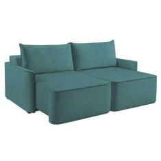 Sofá 2 Lugares Retrátil Moon Linho Verde 160 cm - Modern