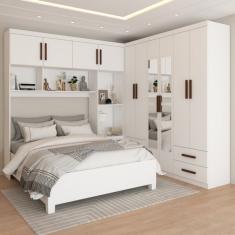 Guarda-roupa Casal Modulado Com Cama Paradise 10 Portas Com E
