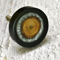 ARTISNO Puxadores de gaveta de madeira de resina: puxadores de armário exclusivos, puxadores de resina redondos, puxadores de gaveta de armário, puxadores de gaveta, puxadores e puxadores de armário -