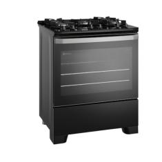Fogão de Piso 5 Bocas à Gás Electrolux FE5GB Efficient com Mesa de Vidro Preto Bivolt
