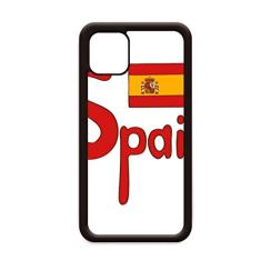 Capa com estampa vermelha da bandeira nacional da Espanha para iPhone 12 Pro Max para Apple Mini Mobile Case Shell