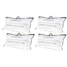 Kit 4 Travesseiros Toque De Pluma 50 X 90 Buddemeyer