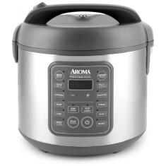 Panela de Arroz Elétrica até 20 xícaras não Cozidas com Painel de Controle, 110V 860W, Aroma Housewares 5200SG, Cinza