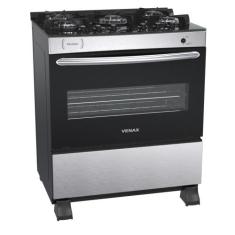 Fogao a gas picasso vitreo 5 q inox gas glp - Venax, Bivolt