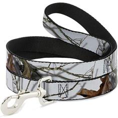 Buckle-Down Coleira de cachorro Mossy Oak Country Roots Snowdrift Camuflagem branca 1,5 pés de comprimento 3,8 cm de largura