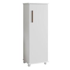 Armário Multiuso Olinda 1 Porta 4 Prateleiras Branco