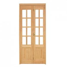 Kit Porta de Madeira Camarão Pe71 Gold Esel 213cmx120cmx12cm Natural