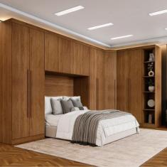 Guarda Roupa Modulado Casal Safira 011 em MDF Com 11 Portas e 9 Gaveta