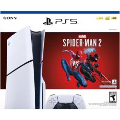 Sony Playstation 5 Slim 1tb Spider Man 2 Cor Branco Midia Digital PlayStation 5